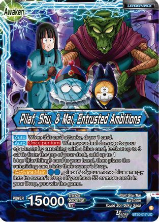 Image of Pilaf, Shu, & Mai // Pilaf, Shu, & Mai, Entrusted Ambitions (BT30-017) - Three Glorious Fighters