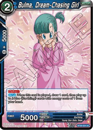 Image of Bulma, Dream-Chasing Girl (BT30-024) - Three Glorious Fighters Foil