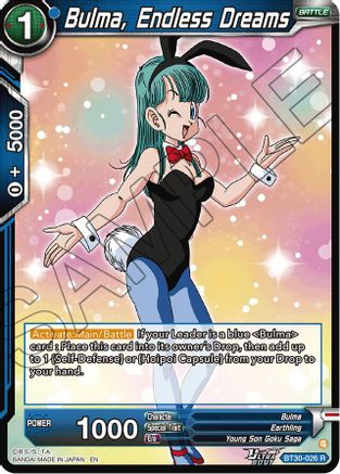 Image of Bulma, Endless Dreams (BT30-026) - Three Glorious Fighters