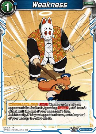 Image of Weakness (BT30-042) - Three Glorious Fighters Foil