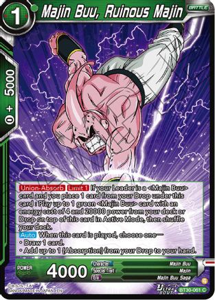 Image of Majin Buu, Ruinous Majin (BT30-061) - Three Glorious Fighters Foil