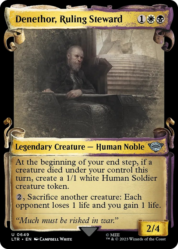 Image of Denethor, Ruling Steward (Showcase Scrolls) (LTR-649) - The Lord of the Rings: Tales of Middle-earth: (Showcase)