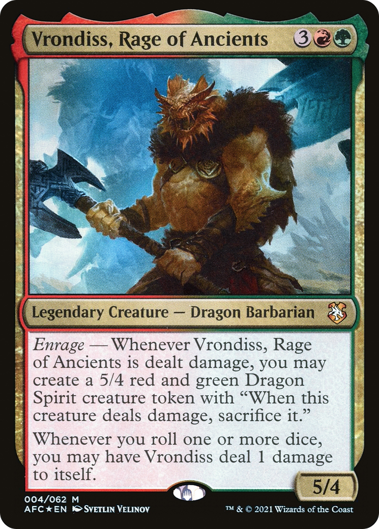 Image of Vrondiss, Rage of Ancients (AFC-004) - Forgotten Realms Commander Foil