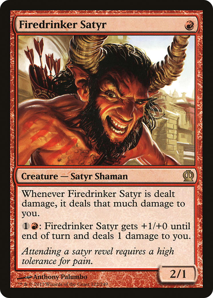 Image of Firedrinker Satyr (THS-122) - Theros