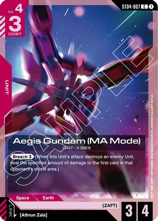 Image of Aegis Gundam (MA Mode) (ST04-007) - Starter Deck 09 Destiny Ignition