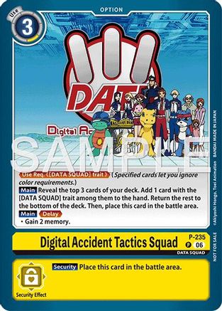 Image of Digital Accident Tactics Squad (Store Tournament 2026 Vol. 2 Participation Pack) (P-235) - Digimon Promotion Cards