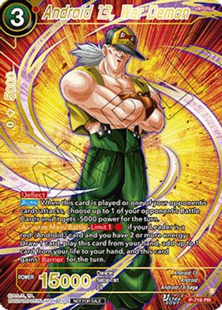 Image of Android 13, War Demon (Gold-Stamped) (P-716) - Promotion Cards Foil