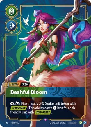 Image of Lillia - Bashful Bloom (189/219) - Unleashed Foil