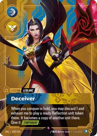 Image of LeBlanc - Deceiver (199/219) - Unleashed Foil