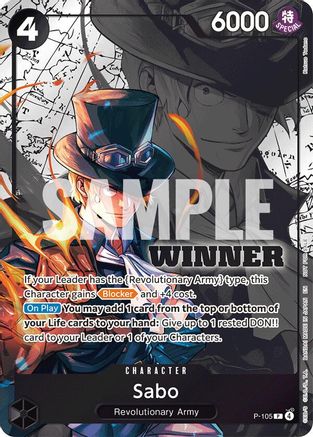 Image of Sabo (Winner Pack 2026 Vol. 2) (P-105) - One Piece Promotion Cards Foil