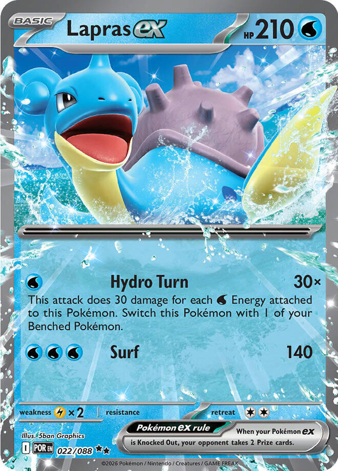 Image of Lapras ex 022  - Holofoil ME03 Perfect Order - Double Rare