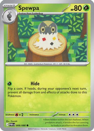Image of Spewpa 008/088  - Reverse Holofoil ME03 Perfect Order - Common