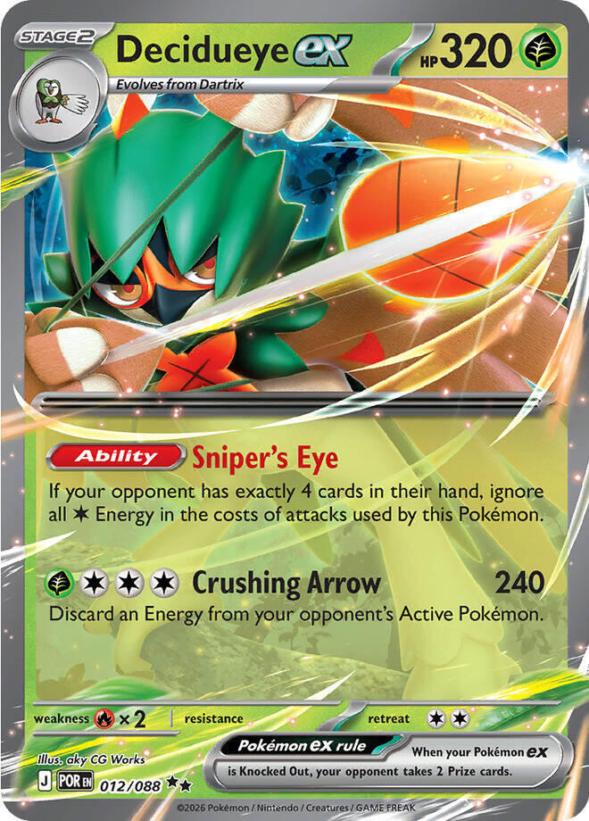 Image of Decidueye ex 012/088  - Holofoil ME03 Perfect Order - Double Rare