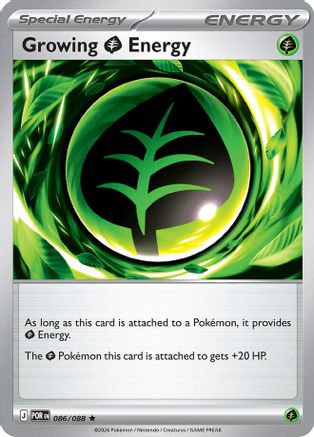 Image of Growing Grass Energy 086  - Reverse Holofoil ME03 Perfect Order - Rare