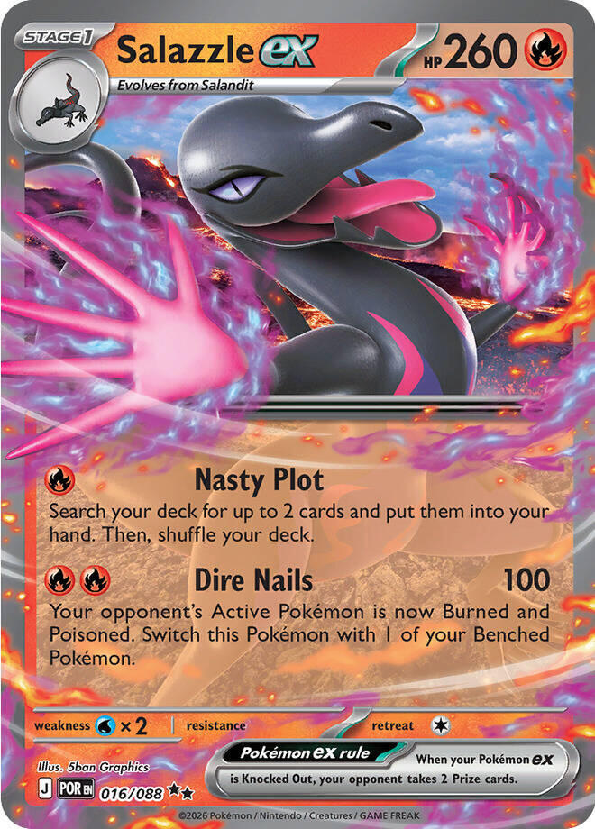 Image of Salazzle ex 016/088  - Holofoil ME03 Perfect Order - Double Rare
