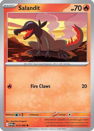 Image of Salandit 015  - Reverse Holofoil ME03 Perfect Order - Common