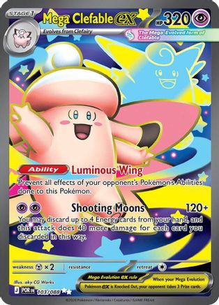 Image of Mega Clefable ex 103/088  - Holofoil ME03 Perfect Order - Ultra Rare