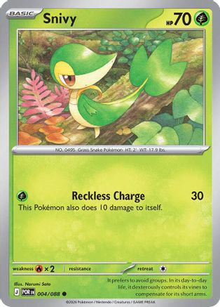 Image of Snivy 004  - Reverse Holofoil ME03 Perfect Order - Common