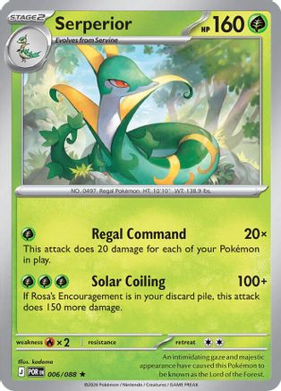 Image of Serperior 006  - Reverse Holofoil ME03 Perfect Order - Rare