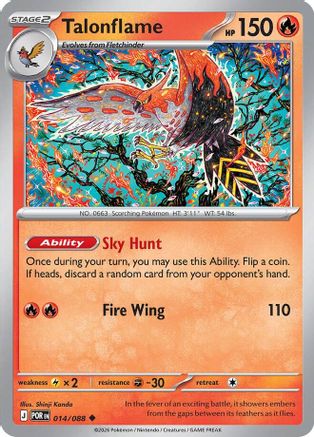 Image of Talonflame 014/088  ME03 Perfect Order - Uncommon
