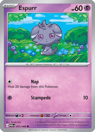 Image of Espurr 033/088  ME03 Perfect Order - Common