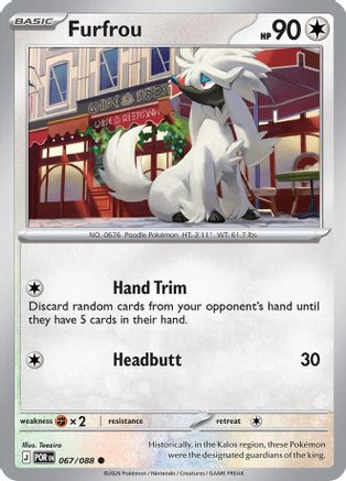 Image of Furfrou 067  - Reverse Holofoil ME03 Perfect Order - Common