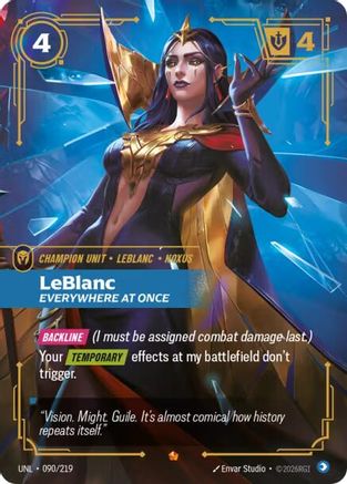 Image of LeBlanc - Everywhere At Once (090/219) - Unleashed Foil