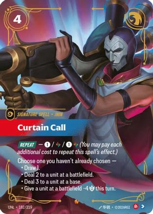 Image of Curtain Call (182/219) - Unleashed Foil