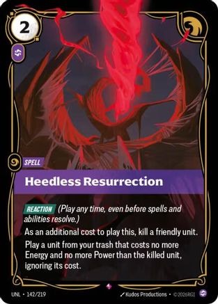 Image of Heedless Resurrection (142/219) - Unleashed Foil