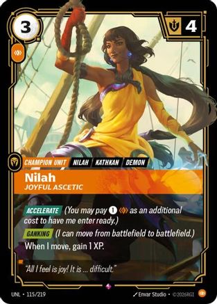 Image of Nilah - Joyful Ascetic (115/219) - Unleashed Foil