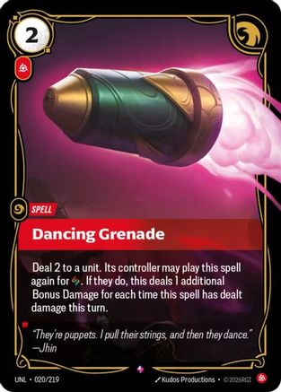 Image of Dancing Grenade (020/219) - Unleashed Foil