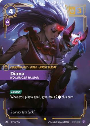 Image of Diana - No Longer Human (Alternate Art) (149a/219) - Unleashed Foil
