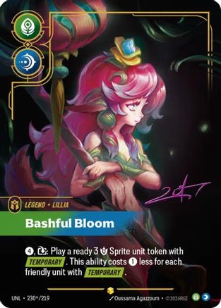 Image of Lillia - Bashful Bloom (Signature) (230*/219) - Unleashed Foil
