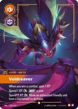 Image of Kha'Zix - Voidreaver (Overnumbered) (236/219) - Unleashed Foil