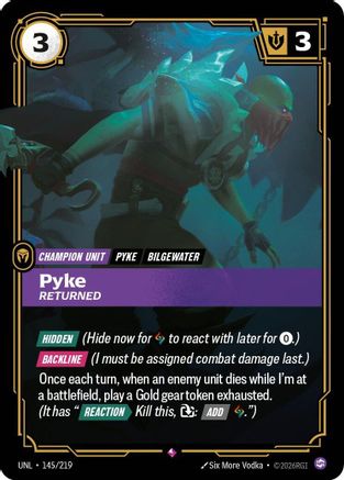 Image of Pyke - Returned (145/219) - Unleashed Foil