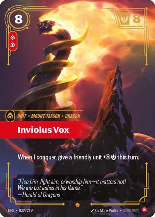 Image of Inviolus Vox (027/219) - Unleashed Foil
