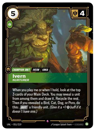 Image of Ivern - Nurturer (051/219) - Unleashed Foil