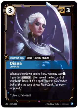 Image of Diana - Lunari (079/219) - Unleashed Foil