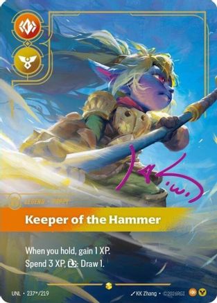 Image of Poppy - Keeper of the Hammer (Signature) (237*/219) - Unleashed Foil