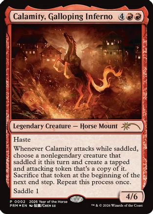 Image of Calamity, Galloping Inferno (Year of the Horse 2026) (SSP-002) - Standard Showdown Promos Foil