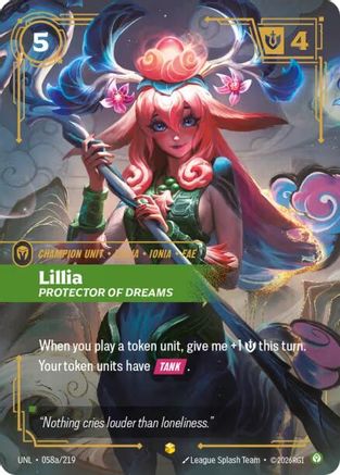 Image of Lillia - Protector of Dreams (Alternate Art) (058a/219) - Unleashed Foil