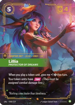 Image of Lillia - Protector of Dreams (058/219) - Unleashed Foil