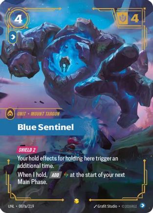 Image of Blue Sentinel (Alternate Art) (087a/219) - Unleashed Foil