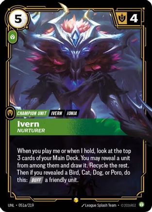 Image of Ivern - Nurturer (Alternate Art) (051a/219) - Unleashed Foil