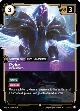 Image of Pyke - Returned (Alternate Art) (145a/219) - Unleashed Foil