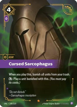 Image of Cursed Sarcophagus (148/219) - Unleashed Foil
