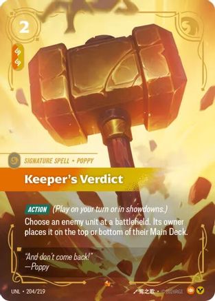 Image of Keeper's Verdict (204/219) - Unleashed Foil