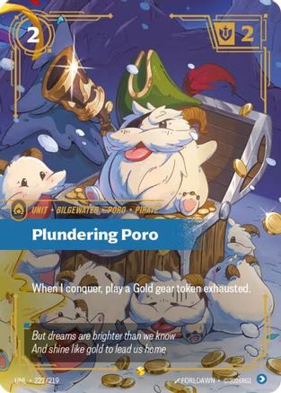 Image of Plundering Poro (Overnumbered) (222/219) - Unleashed Foil