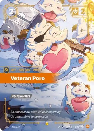 Image of Veteran Poro (Overnumbered) (223/219) - Unleashed Foil