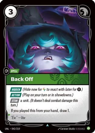 Image of Back Off (042/219) - Unleashed Foil